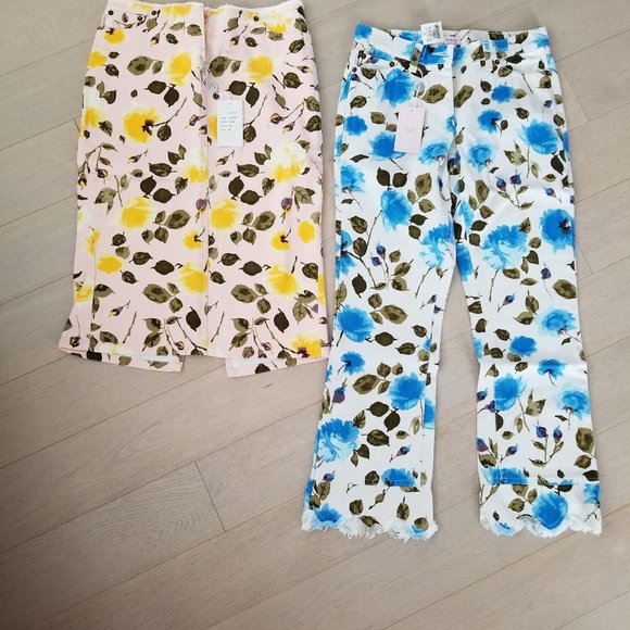 Paul Smith Floral Print Denim Skirt & Jeans - Picture 1 of 5
